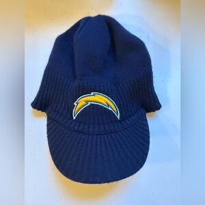 Navy Blue Beanie Cap with Yellow Logo chargers